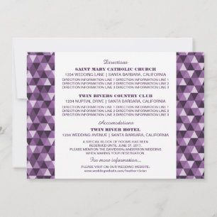 Purple Geometric Triangles Information Card