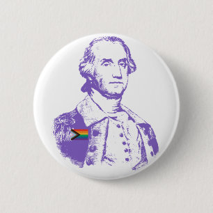 Purple George 2 Inch Round Button