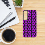 Purple Geranium Floral Pattern on Black Samsung Galaxy Case<br><div class="desc">Protect your Samsung Galaxy S22 phone with this durable phone case that features the photo image of a purple Cranesbill Geranium flower on a black background and printed in a repeating pattern. A fun, floral design! Select your phone style. NOTE: You may need to edit and adjust image as necessary...</div>