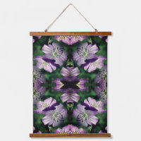 Purple Geranium Flowers Multiplied Abstract
