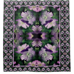 Purple Geranium Flowers Multiplied Floral Art
