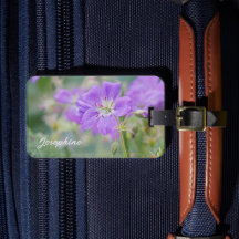 Purple Geranium Wildflower Photo With Custom Info