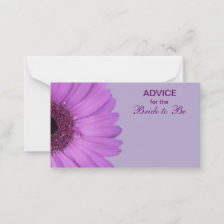 Purple Gerber Daisy Advice for the Bride