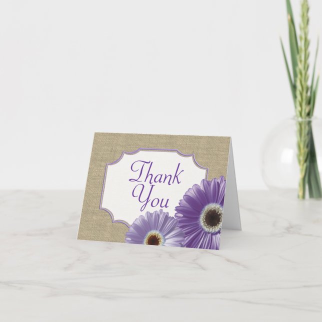 Purple Gerbera Daisy Thank You (Front)