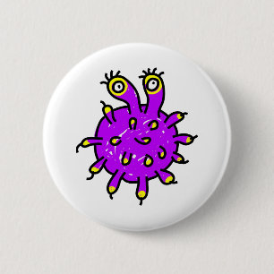 Purple Germ 2 Inch Round Button