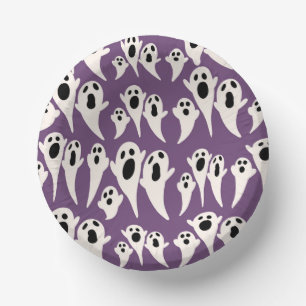 Purple Ghost For The Perfect Party Paper Plate