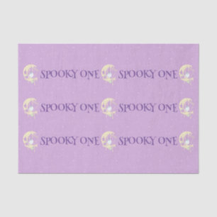 Purple Ghost Spooky One First Birthday Halloween Tissue Paper