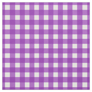 Purple Gingham Check Fabric