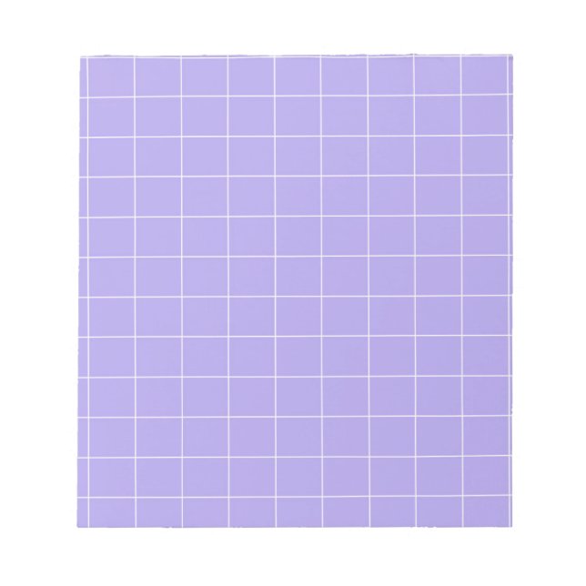 Purple Gingham Chequered Classic Stationery Notepad (Front)