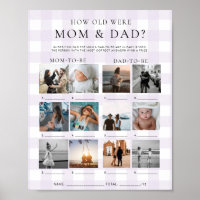 Purple Gingham How Old Were Mom and Dad Photo Game
