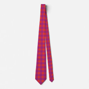 Purple Gingham in Vibrant Red Chequered Tie
