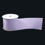 Purple Gingham Satin Ribbon<br><div class="desc">Satin ribbon shown in a country purple and white gingham print. 
Customize this item or buy as is.



stock image</div>