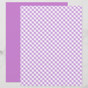 Purple Gingham Scrapbook Paper