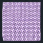 Purple Gingham with Paw Prints Bandana<br><div class="desc">Pamper your pet with this timeless purple gingham with paws patterned bandana!</div>