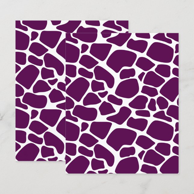 Purple Giraffe Background, Animal Print Pattern (Front/Back)