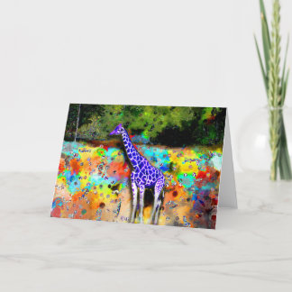 Purple Giraffe Card