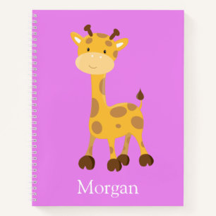 Purple Giraffe Facts Notebook