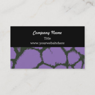 Purple Giraffe Fur Pattern Business Card