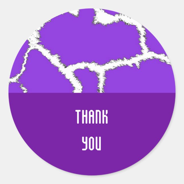 Purple Giraffe Fur Pattern Classic Round Sticker (Front)