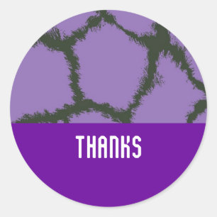 Purple Giraffe Fur Pattern Classic Round Sticker