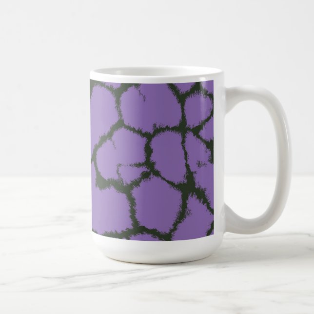 Purple Giraffe Fur Pattern Coffee Mug (Right)