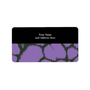 Purple Giraffe Fur Pattern Label