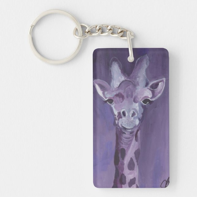 Purple Giraffe Keychain (Front)