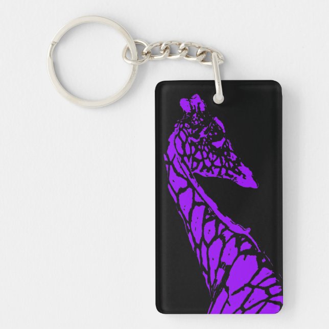 Purple Giraffe Keychain (Front)