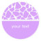 Purple Giraffe Print Custom Stickers