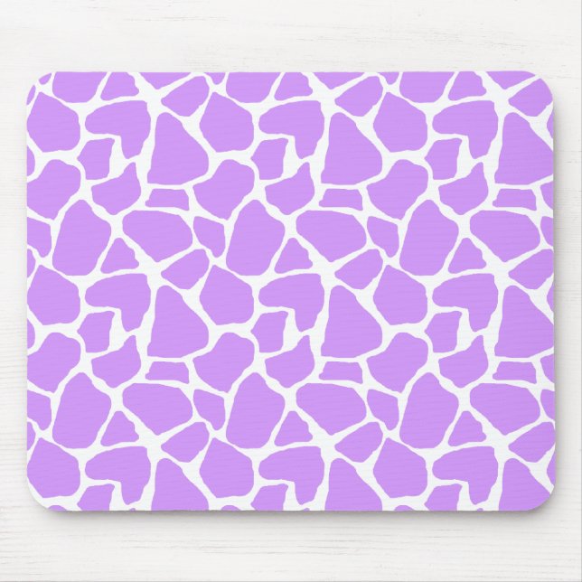 Purple Giraffe Print Mousepad (Front)