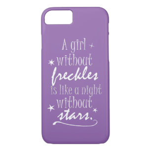 Purple Girly Freckles and Stars Quote Case-Mate iPhone Case