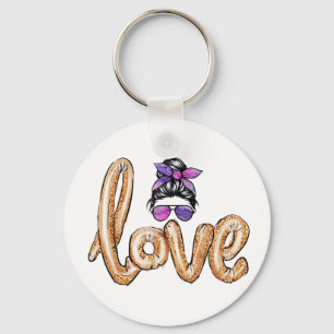 Purple Girly Girl Sunglasses Valentine's Day Love Keychain