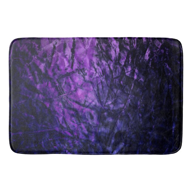 Purple Glam Abstract Pattern Bath Mat (Front)