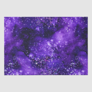 Purple Glam Galaxy Glitter Sparkle Design Tissue Paper