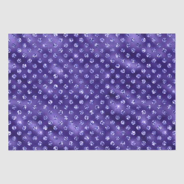 Purple Glam Galaxy Glitter Sparkle Design Tissue Paper (Front)