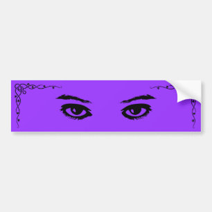 Purple Glances Bumper Sticker