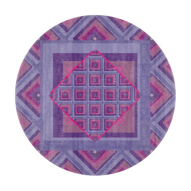 purple glass board lavender fields diamond pattern (Front)