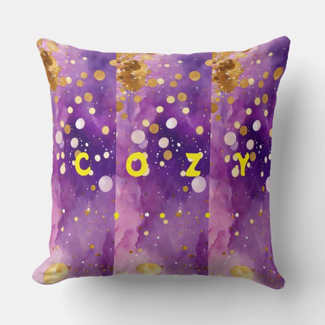 "Purple Gleam: Sparkling Sequin Elegance"? Throw Pillow (Front)