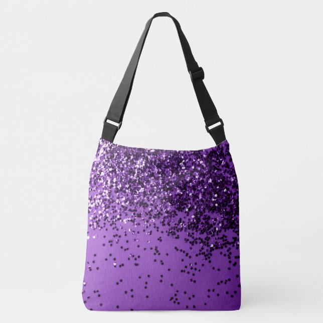 PURPLE Glitter #2 (Faux Glitter) #shiny #decor  Crossbody Bag (Front)