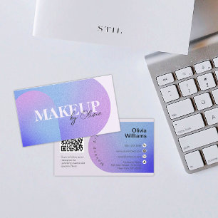 Purple Glitter Arch Sparkling Beauty Makeup Business Card
