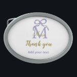 Purple glitter bow add name letter monogram thank  belt buckle<br><div class="desc">beautiful design</div>