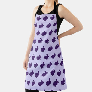 Purple Glitter Bunny Rabbit Apron