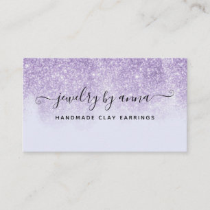 Purple Glitter Business Card