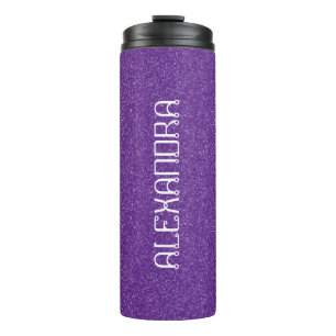 Purple Glitter Chic Pattern Mame Personalized Thermal Tumbler