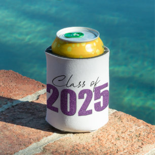 Purple Glitter Class of 2025 Can Cooler