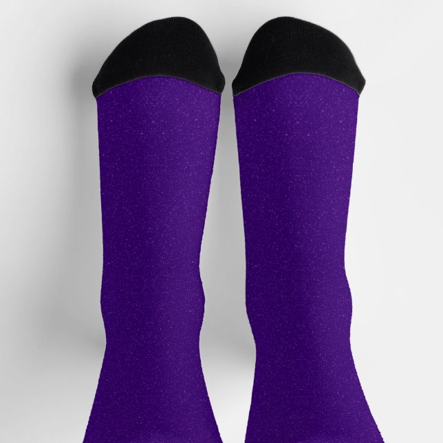 Purple Glitter Crew Socks for Men – Customizable (Top)