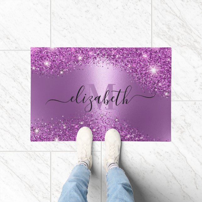 Purple Glitter Doormat (Indoor)