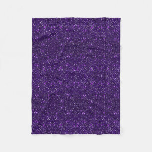 Purple Glitter Fleece Blanket
