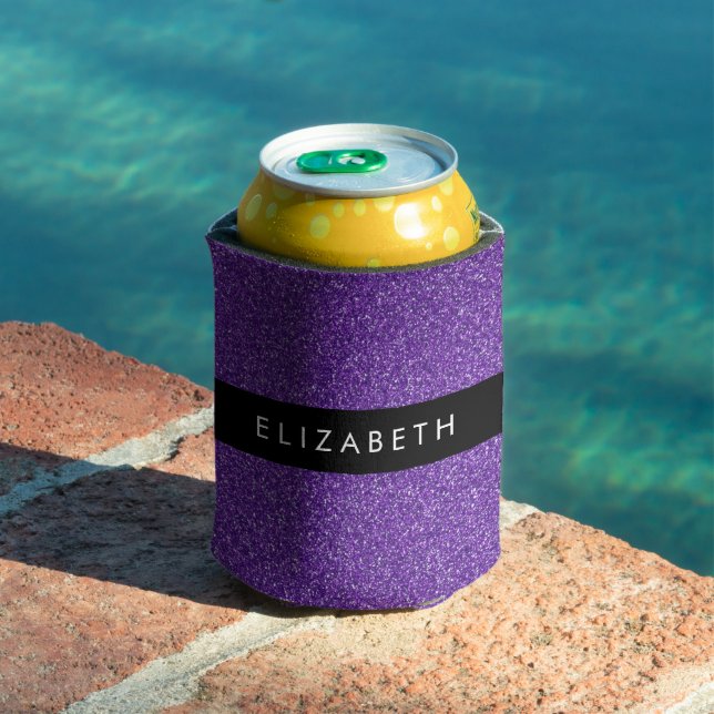 Purple Glitter, Glitter Background, Your Name Can Cooler (In Situ Pool)