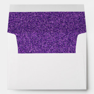 Purple Glitter Invitation Envelope